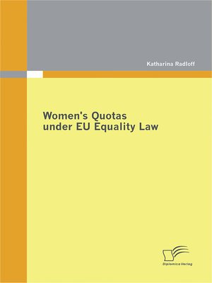 cover image of Women's Quotas under EU Equality Law